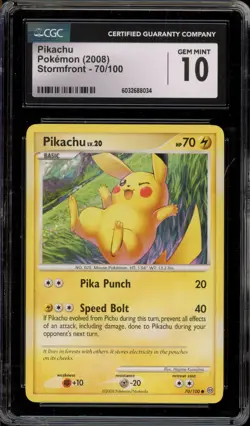 Pokemon Pikachu Stormfront #70 CGC 10 Gem Mint - Image 1