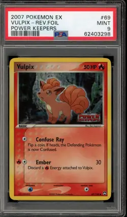Pokemon Vulpix EX Power Keepers Reverse Holo #69 PSA 9 Mint - Image 1