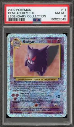 Pokemon Gengar Legendary Coll. Reverse Holo Rare #11 PSA 8 - Image 1