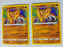 Pokemon TCG, Zamazenta 102/185, Vivid Voltage, Amazing Rare Holo NM (X2) - Image 1