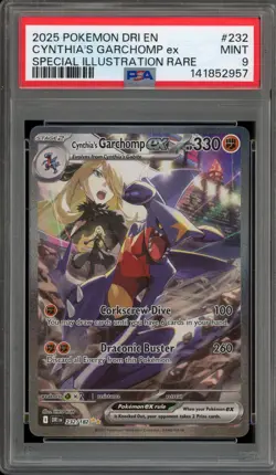 Pokemon Cynthia's Garchomp ex Destined Rivals SIR #232 PSA 9 Mint - Image 1