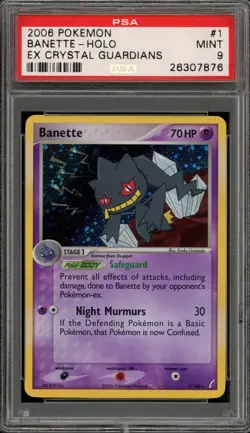 Pokemon Banette EX Crystal Guardians Holo Rare #1 PSA 9 Mint - Image 1