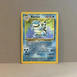 Pokemon Base Set Blastoise 2/102 Holo Rare 1999 WOTC Vintage Heavily Played HP - Image 1