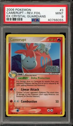 Pokemon Camerupt EX Crystal Guardians Reverse Holo Rare #3 PSA 9 Mint - Image 1