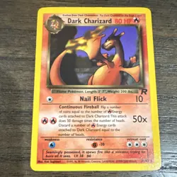 Pokemon TCG Dark Charizard 21/82 Team Rocket Rare Stage 2 Non Holo English NM - Image 1