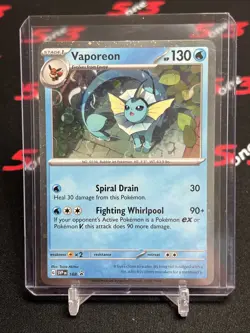 Vaporeon Prismatic Evolutions Black Star Cosmos Holo Promo SVP 168 Pokemon TCG - Image 1