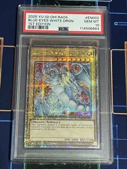 2025 YU-GI-OH! RA04-QUARTER CENTURY STAMPEDE BLUE-EYES WHITE DRAGON PSA 10 - Image 1