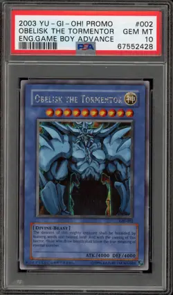 Yu-Gi-Oh! Obelisk The Tormentor Game Boy ADV Secret Rare Promo GBI-002 PSA 10 - Image 1