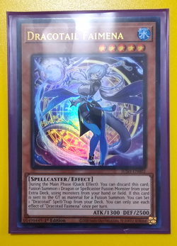 Dracotail Faimena 1st Edition [NM] - [Ultra Rare] Double Sleeved Fresh From Pack - Image 3