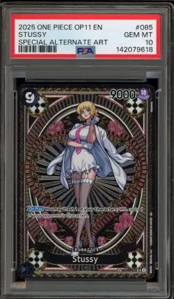 One Piece CCG Stussy OP11 Special Alternate Art OP07-085 PSA 10 Gem Mint - Image 1