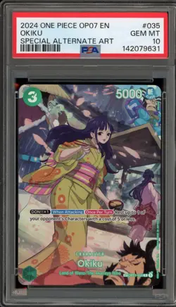 One Piece CCG Okiku OP07 Special Alternate Art OP01-035 PSA 10 Gem Mint - Image 1