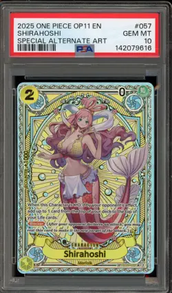 One Piece CCG Shirahoshi OP11 Special Alternate Art EB01-057 PSA 10 Gem Mint - Image 1