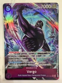 Vergo Rare R Alt Art Azure Sea's Seven OP14-061 One Piece CCG English - Image 1