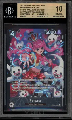 One Piece CCG Perona Store Treasure Cup 2024 Winner Prize Promo OP06-093 BGS 10 - Image 1