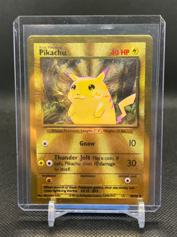 Pokemon Gold Metal Pikachu Card 58/102 Celebrations Ultra Premium Collection MP - Image 1