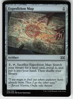 MTG Double Masters #255 Expedition Map FOIL Lightly played tcg - Image 1