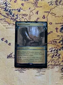 Horn of Gondor Foil Showcase Scrolls Rare Lord of the Rings (LTR) MTG - Image 1