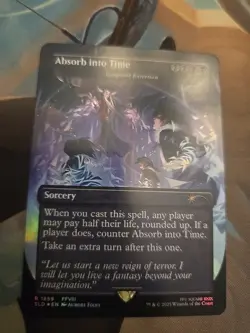MTG Foil Absorb Into Time Borderless Art Final Fantasy - Image 1