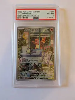 2023 POKEMON SVP EN-SV BLACK STAR PROMO #044 CHARMANDER PSA 8 - Image 1
