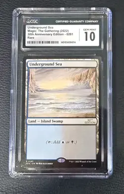 30th Anniversary Edition MTG Modern Dual Lands Underground Sea CGC 10 Gem Mint - Image 1