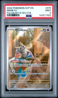 2024 POKEMON SVP EN-SV BLACK STAR PROMO #075 MIMIKYU PSA 9 - Image 1