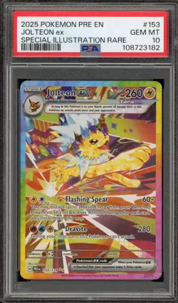 Pokemon Jolteon ex Prismatic Evolutions Special Illustration Rare #153 PSA 10 - Image 1