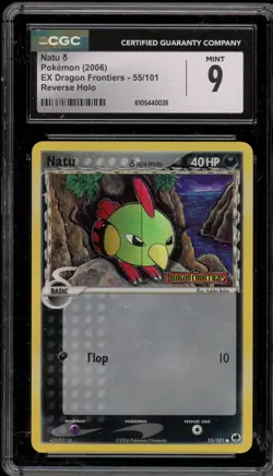 Pokemon Natu EX Dragon Frontiers Reverse Holo #55 CGC 9 Mint - Image 1