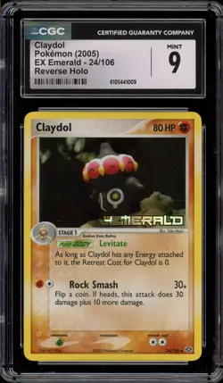 Pokemon Claydol EX Emerald Reverse Holo #24 CGC 9 Mint - Image 1