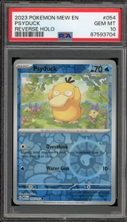Pokemon Psyduck 151 MEW EN Reverse Holo #54 PSA 10 Gem Mint - Image 1