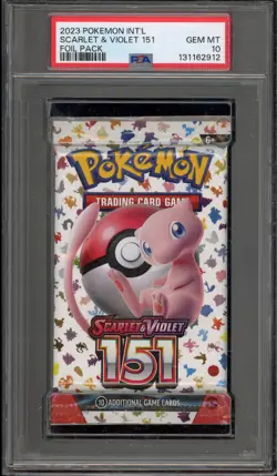 Pokemon 151 MEW EN Sealed Booster Pack PSA 10 Gem Mint - Image 1