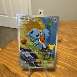 Pokemon Squirtle 039 First Partner Illustration Full Art Holo Promo Look! - Image 1