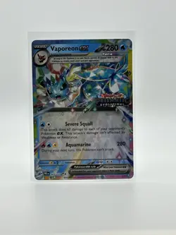Vaporeon ex 023/131 Stamped Promo Pokemon TCG Prismatic Evolutions - Image 1