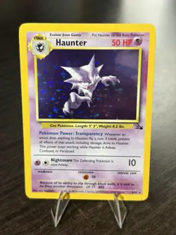 Pokemon TCG “Haunter” 6/62 Fossil Holo Rare Unlimited English 1999 HE08 - Image 2