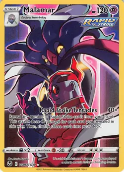 Malamar TG06/TG30 Holo Silver Tempest Trainer Gallery Pokemon NM - Image 1