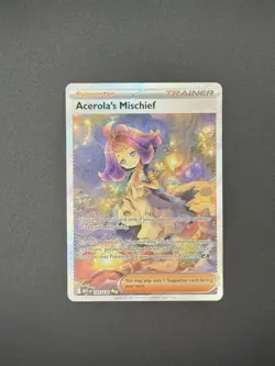 Pokemon Acerola's Mischief 183/132 Me01 Mega Evolution Full Art Holo Trainer - Image 1