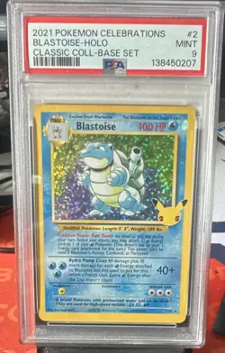 Pokemon Blastoise 2/102 Celebrations Classic Collection Holo PSA 9 100 HP Engli… - Image 1
