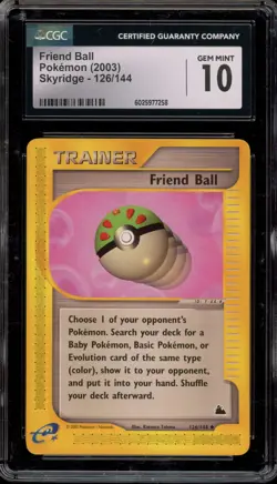 Pokemon Friend Ball Skyridge #126 CGC 10 Gem Mint - Image 1