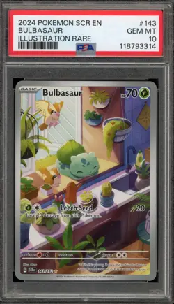Pokemon Bulbasaur Stellar Crown Illustration Rare #143 PSA 10 Gem Mint - Image 1