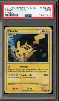 Pokemon Pikachu HeartGold & SoulSilver Holo Promo HGSS03 PSA 9 Mint - Image 1