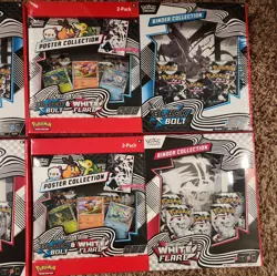 2 Black Bolt 2 White Flare Poster + Binder Collection Sam's Club Bundle IN HAND - Image 3