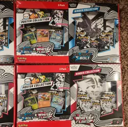 2 Black Bolt 2 White Flare Poster + Binder Collection Sam's Club Bundle IN HAND - Image 4