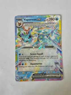 Vaporeon ex 023/131 Holo SV: Prismatic Evolutions Pokemon Holo NM - Image 1
