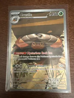 Crustle 186/182 Sv10: Destined Rivals IR Holo Full Art NM Pokemon TCG 2025 - Image 1