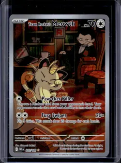 2025 Pokemon Destined Rivals Team Rocket's Meowth #203/182 - Image 1