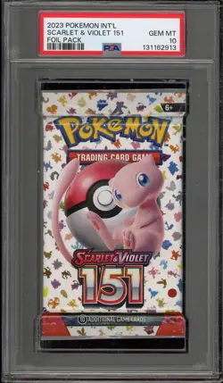 Pokemon 151 MEW EN Sealed Booster Pack PSA 10 Gem Mint - Image 1