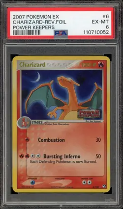 Pokemon Charizard EX Power Keepers Reverse Holo Rare #6 PSA 6 - Image 1