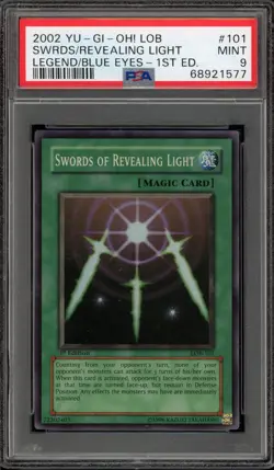 Yu-Gi-Oh! Swords of Revealing Light Legend of Blue Eyes 1st Ed LOB-101 PSA 9 - Image 1