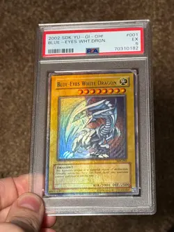 Blue Eyes White Dragon SDK-001 Ultra Rare HEAVY FOIL BLEED Yugioh PSA 5 *182 - Image 3