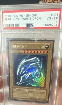 Konami Blue-Eyes White Dragon SDK-001 Ultra Rare Unlimited PSA 4 2002 - Image 4