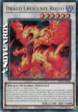 DRAGO CRESCENTE ROSSO (Red Rising Dragon) • Ultra R • SDCK IT048 • 1Ed • Yugioh! - Image 1